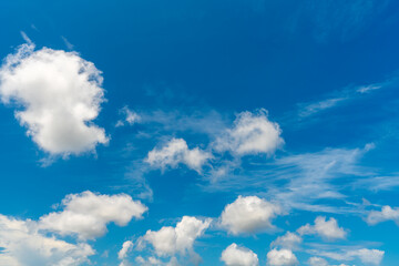 Obraz premium Blue sky with clouds on nature background