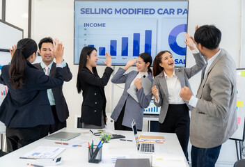 Successful Business Team Celebrating Achievement