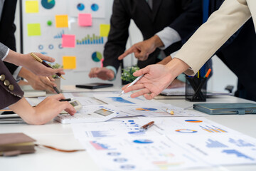 Business Team Analyzing Financial Data