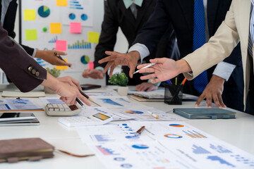 Business Team Analyzing Financial Data