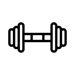 dumbbell line icon