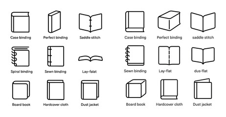 Bookbinding Icon Grid