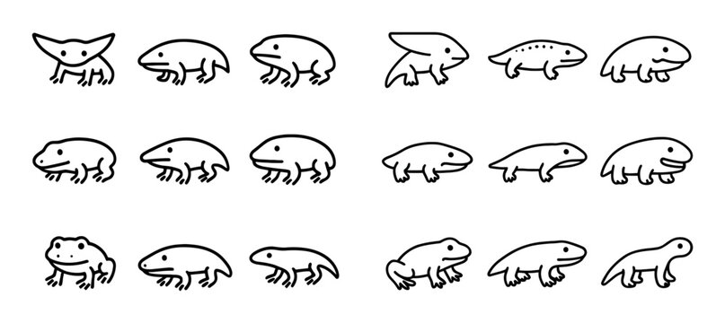 Ancient Amphibian Icons