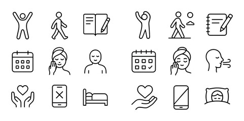 Self-Care Icons Grid