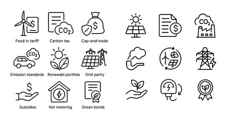 Renewable Policy Icons
