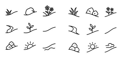 Obraz premium Minimal Foothill Icons
