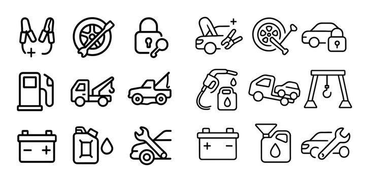 Roadside Assistance Icons