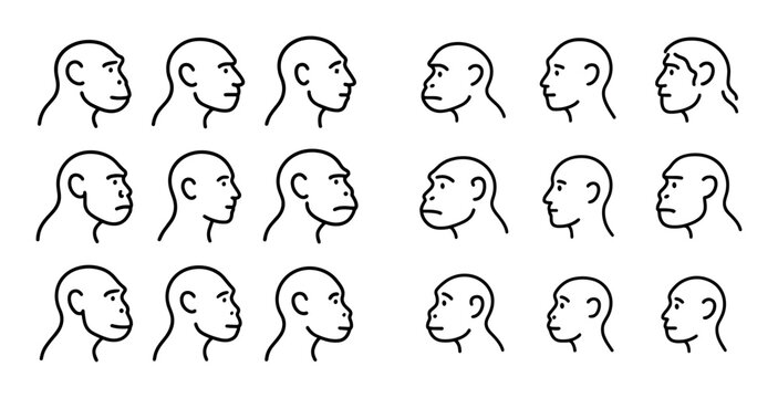 Minimalist Hominin Icons