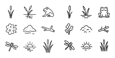 Marshland Reeds Icons