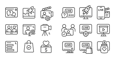 Minimalist Live Event Icons