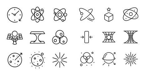 Fototapeta premium Theoretical Physics Icons