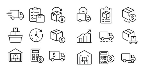 Logistics KPI Icons
