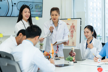 Fototapeta premium Medical Team Collaboration in Hospital Meeting