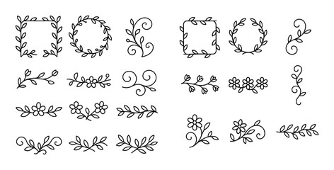 Fototapeta premium Minimalist Floral Icons