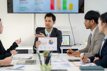 Business Presentation with Data Charts