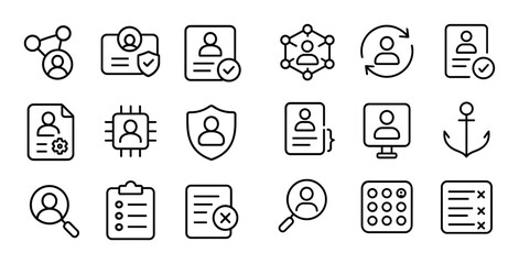 Digital Identity Icons Grid