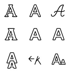 Typography Icon Grid