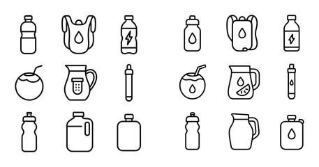 Hydration Gear Icons