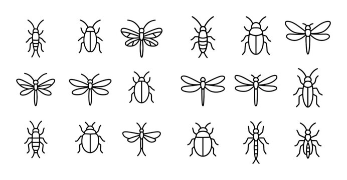 Prehistoric Insect Icons