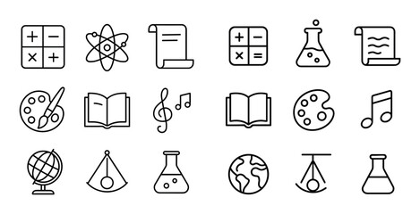 Minimalist Academic Icons