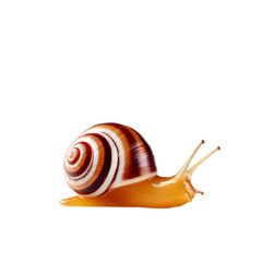 Elegant Snail with Striped Shell Showcasing Nature's Beauty
