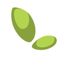 Vector of elongated green leaves, ideal for botanical designs, nature-themed illustrations, or eco projects focusing on plants and foliage.