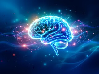 Obraz premium Brain impulses abstract illustration