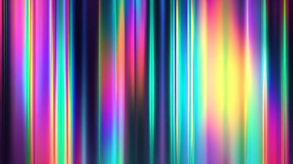 Retro holographic foil background with vibrant iridescent gradient, abstract colorful blur effect and futuristic light texture, perfect for vintage design, digital art, and creative label concepts