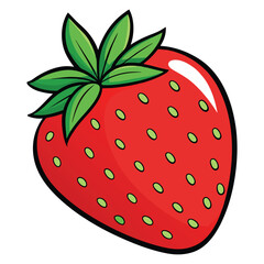 create a strawberry vector in white background