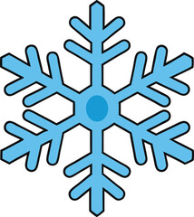 Snowflake on White Background   Winter Isolated Decoration Image