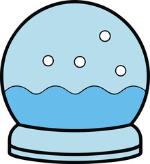 Snow Globe Isolated on White Background – Holiday Decoration Stock Image