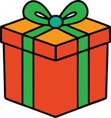 Gift Box Isolated on White Background – Present Package for Celebration and Holidays