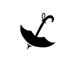 umbrella silhouette icon