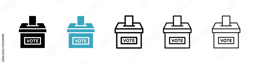 Poster voting icons in multiple styles set. vector illustration