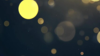 Ethereal floating light orbs against dark backdrop create mesmerizing abstract motion - Powered by Adobe