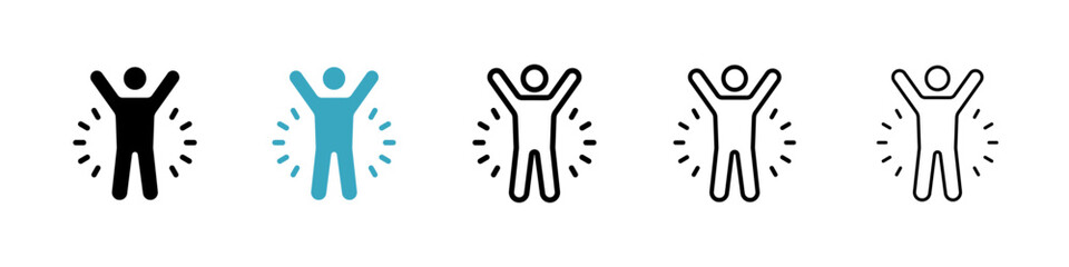 Success icons in Multiple Styles Set. Vector Illustration