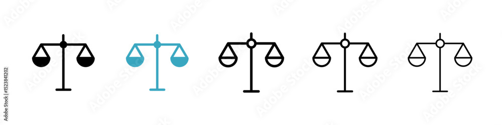 Poster scale icons in multiple styles set. vector illustration