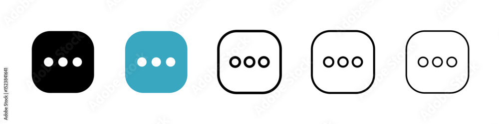 Poster more icons in multiple styles set. vector illustration