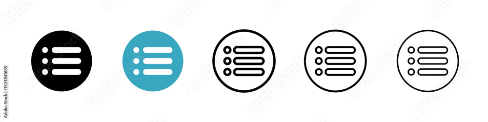 Poster menu icons in multiple styles set. vector illustration