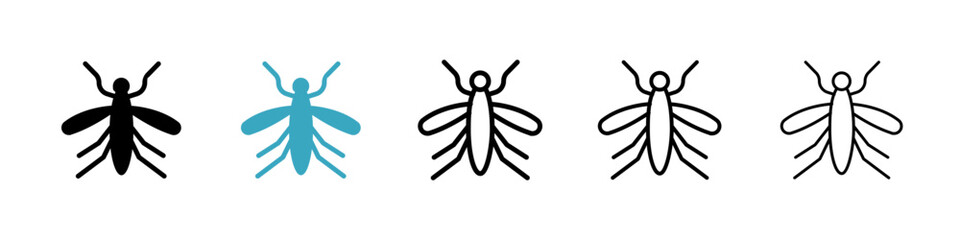 Mosquito icons in Multiple Styles Set. Vector Illustration