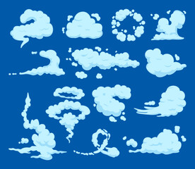 clouds collection blue sky vector
