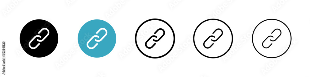 Poster link icons in multiple styles set. vector illustration