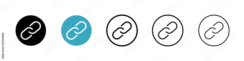 Poster link icons in multiple styles set. vector illustration