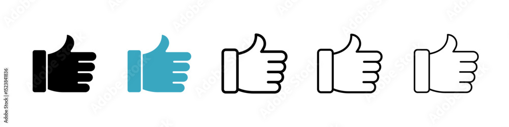 Poster like icons in multiple styles set. vector illustration