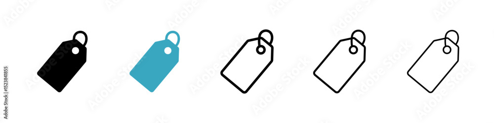 Poster label icons in multiple styles set. vector illustration