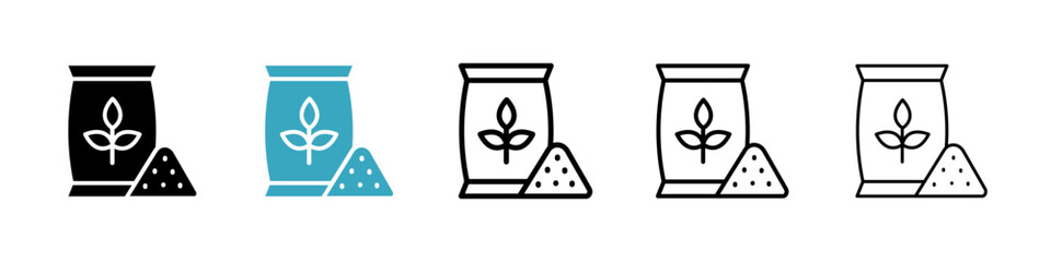 Fertilizer icons in Multiple Styles Set. Vector Illustration