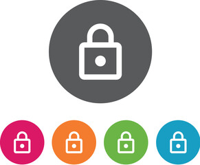 Lock Icon on Transparent Background, button icon vector illustration