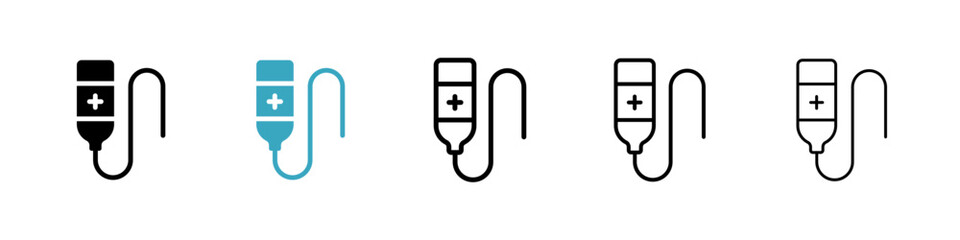 Chemotherapy icons in Multiple Styles Set. Vector Illustration