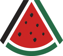 Palestine Flag and Love Symbol Embroidery