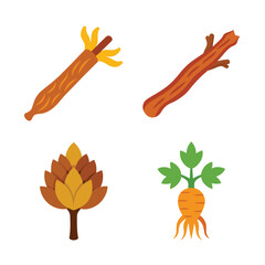 Fototapeta premium Summer season element flat color 